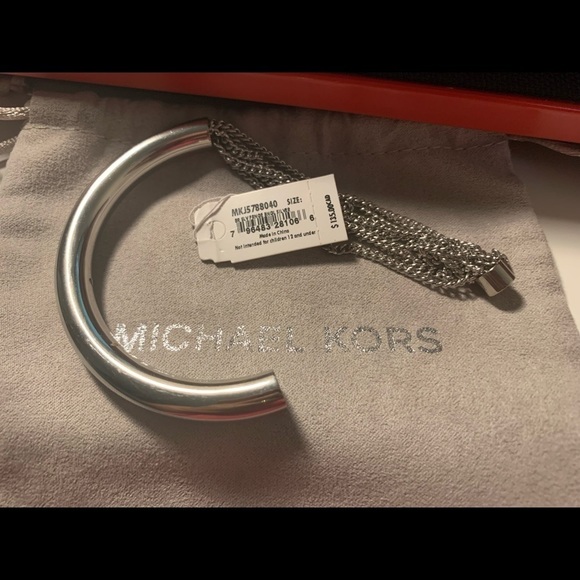 MICHAEL Kors Silver-tone Draped Chain Bangle / Bracelet - Picture 3 of 4